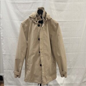 Scotch & Soda Tan Trench Coat with Hood